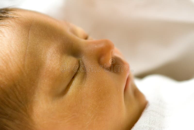 Newborn Girl Closeup Profile