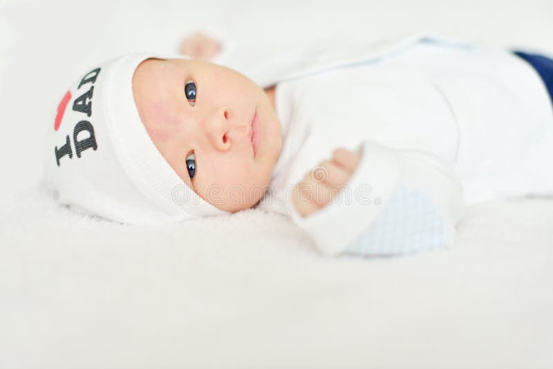 Newborn with Red Bloddshot Eye Stock Image Image of allergic