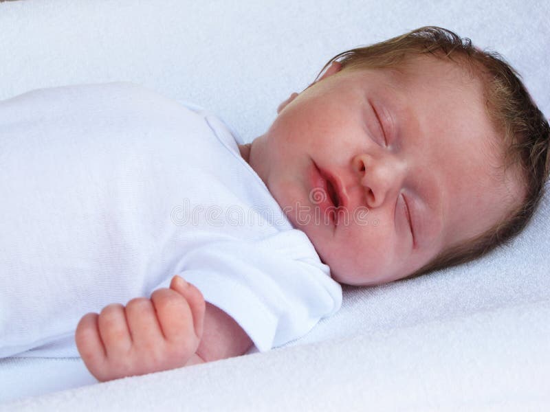 Sleeping newborn stock photo. Image of hospital, closed 6620040