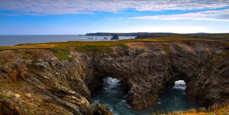 Newfoundland kustpanorama royaltyfri bild Newfoundland kustpanorama royaltyfri bild