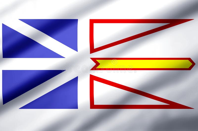 Download Newfoundland And Labrador Realistic Flag Illustration ...