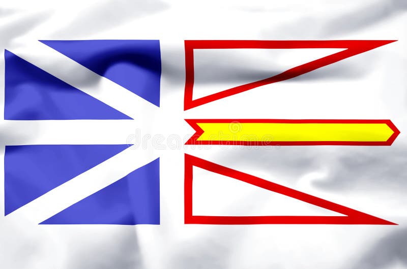 Download Newfoundland And Labrador Realistic Flag Illustration ...