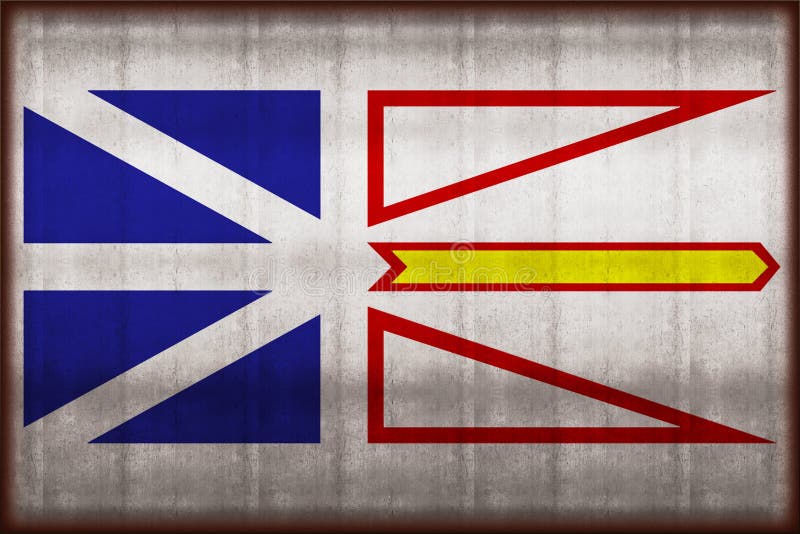 Download Newfoundland And Labrador Rusty Flag Illustration Stock ...