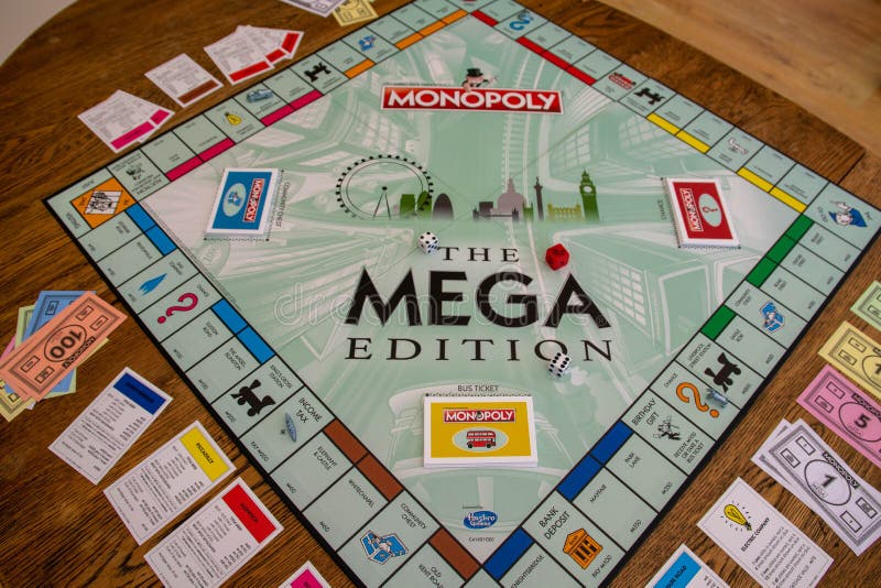 Newley Released Mega Edition Monopoly. New Twist on Classic Fast-dealing  Property Trading Board Game Hasbro Games. Editorial Stock Image - Image of  game, housing: 202577119