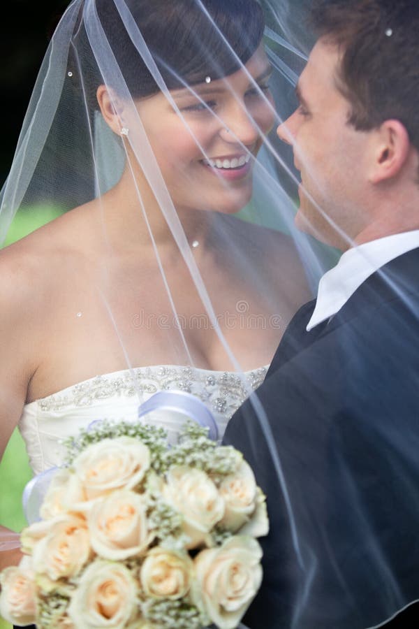 Newly wed couple royalty free stock photo