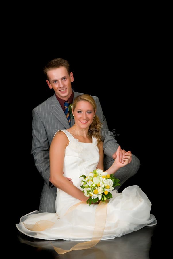 Newly wed couple stock image. Image of newly, female, happy 5558519