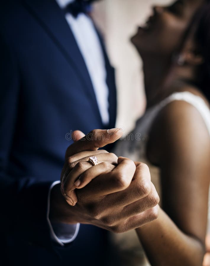 Newlywed African Descent Couple Dancing Wedding Celebration royalty free stock photos Newlywed African Descent Couple Dancing Wedding Celebration royalty free stock photos