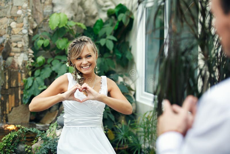 Newlyweds stock photo