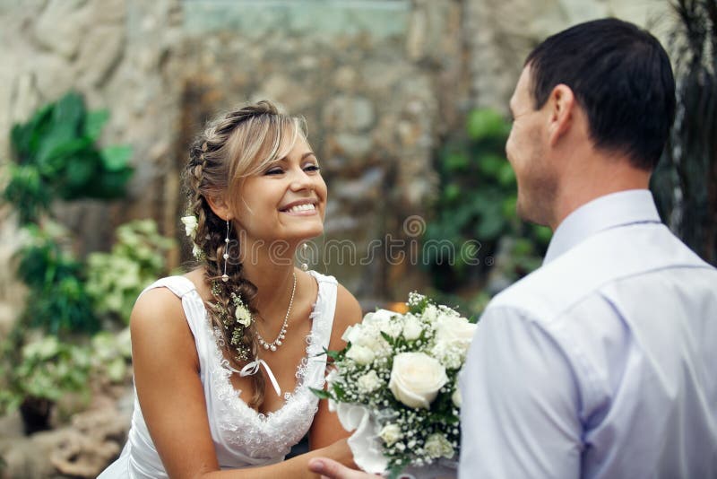 Newlyweds royalty free stock photos