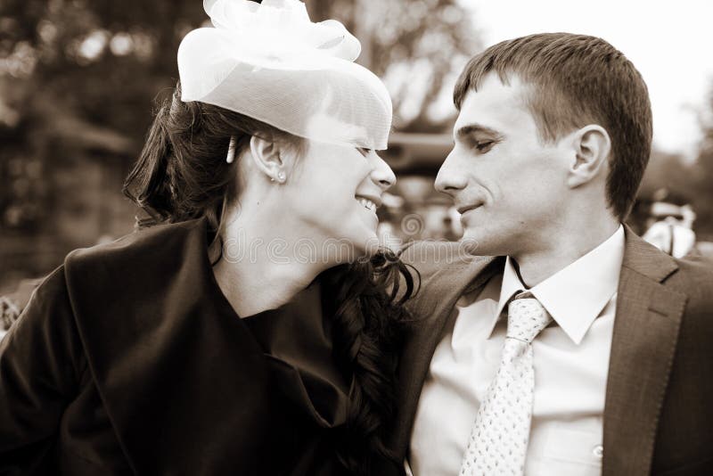 Newlyweds stock photography