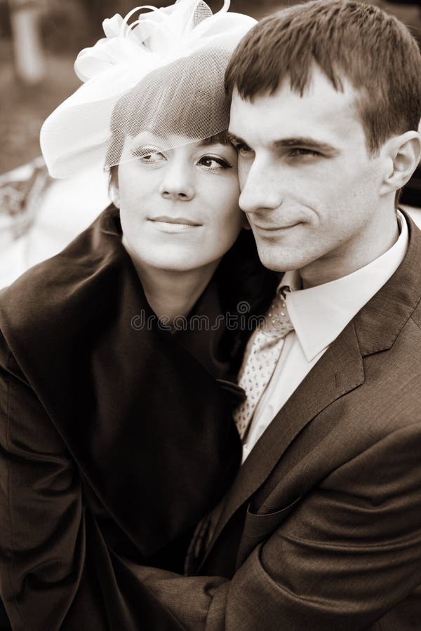 Newlyweds stock photography