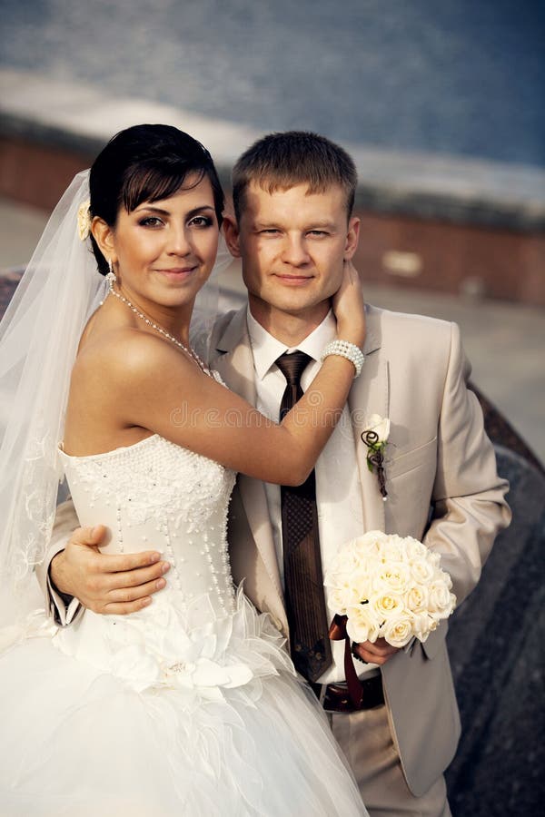 Newlyweds stock image