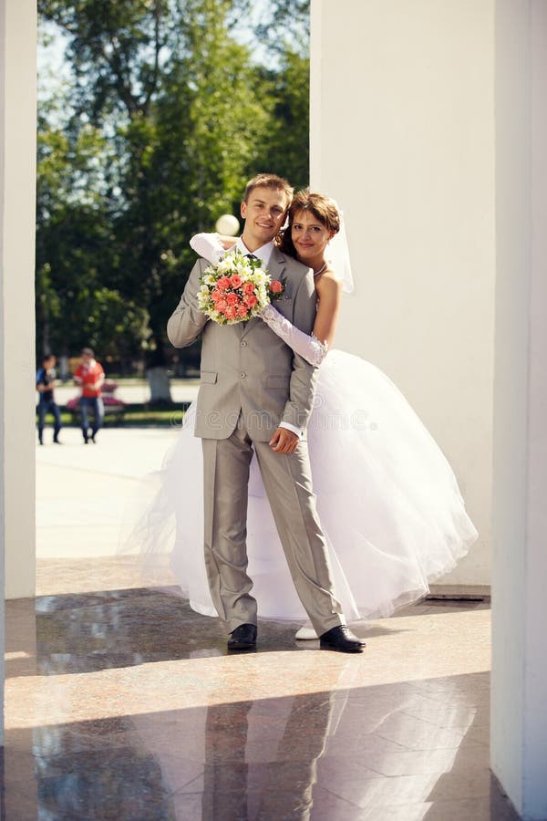 Newlyweds royalty free stock photography