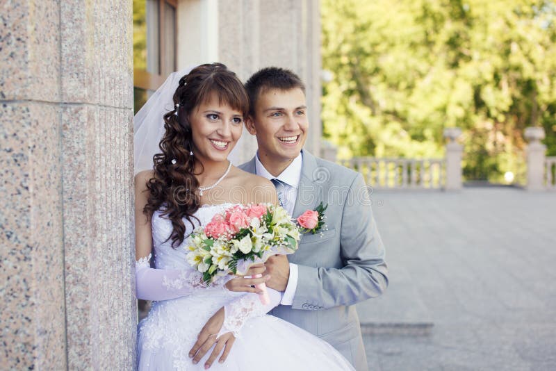 Newlyweds royalty free stock photography