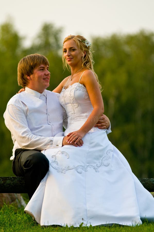 Bride Sitting in a Limousine Stock Photo - Image of bride, blond: 7162536