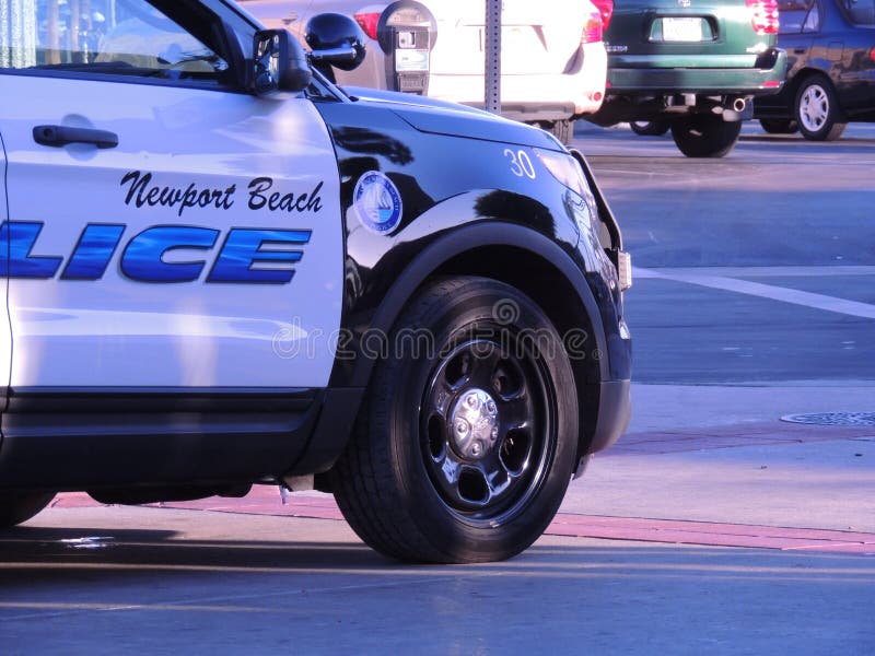Newport beach police patrol car