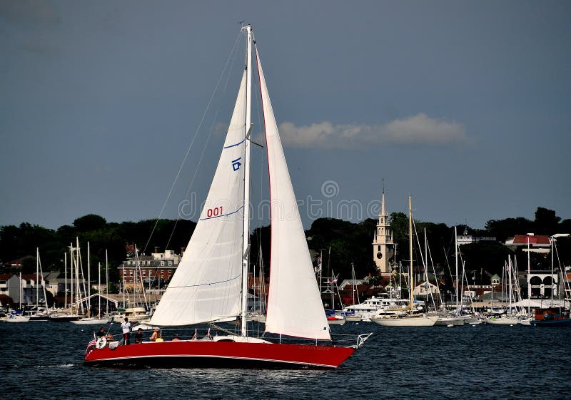 Newport, RI: Sailboat on Narragansett Bay