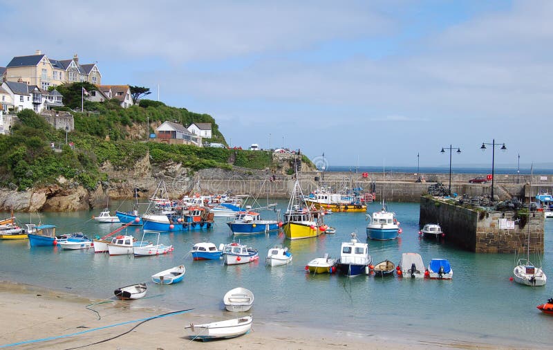 Newquay harbour stock images