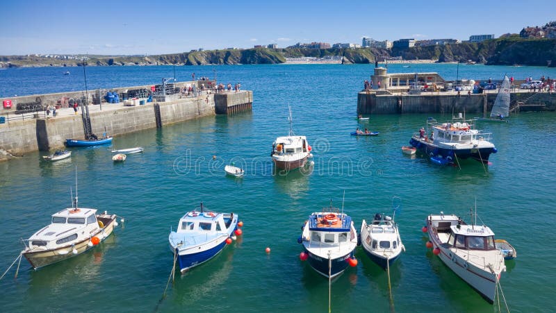 Newquayhaven in Cornwall, Engeland stock afbeeldingen Newquayhaven in Cornwall, Engeland stock afbeeldingen
