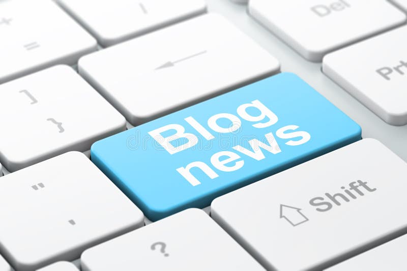 News concept: Blog News on computer keyboard background vector illustration News concept: Blog News on computer keyboard background vector illustration