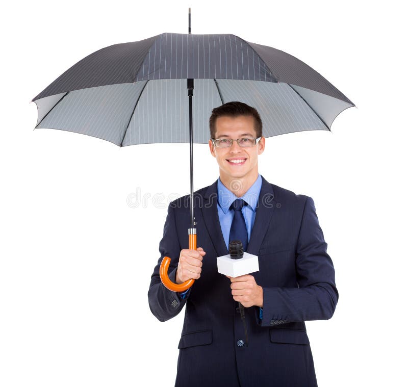 News journalist umbrella