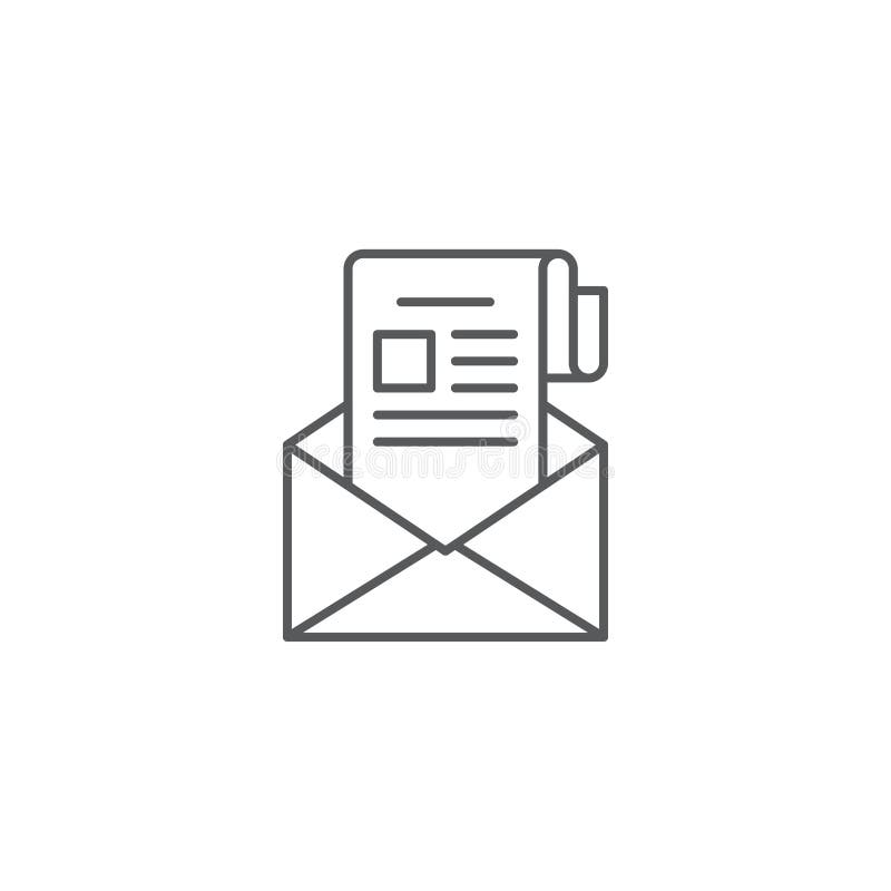 Newsletter In Envelope Line Icon Stock Vector Illustration Of Editable Pixel Newsletter In Envelope Line Icon Stock Vector Illustration Of Editable Pixel
