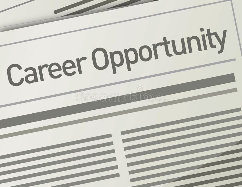 Newspaper Career Opportunity ad, Employment concep