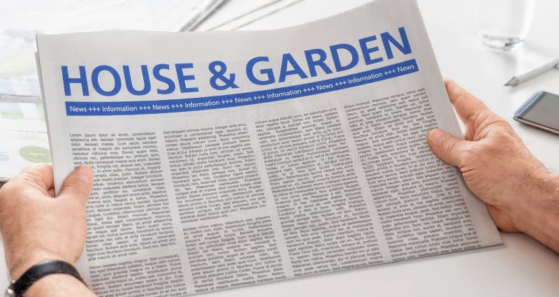 Newspaper With The Headline House And Garden Stock Photo Image Of Magazine Journal 86306742