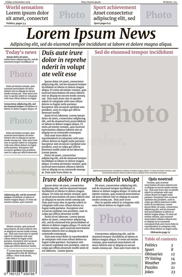Front Newspaper Template Stock Illustrations 1 388 Front Newspaper Front Newspaper Template Stock Illustrations 1 388 Front Newspaper