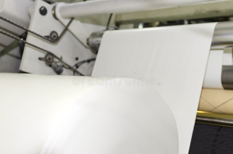 Newspaper offset printing machine royalty free stock images