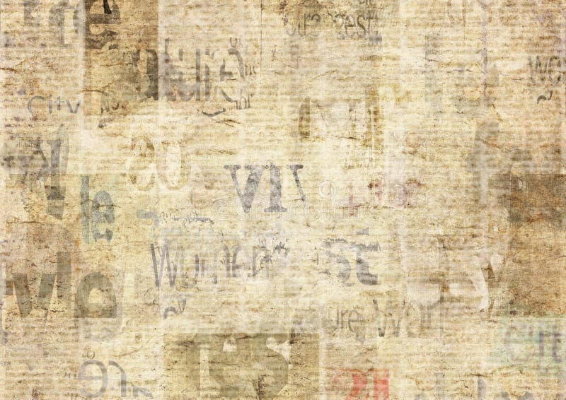 Vintage Grunge Newspaper Paper Texture Background. Blurred Old Newspaper  Background. A Blur Unreadable Aged Newspaper Page With Place For Text. Gray  Brown Beige Collage News Pages Background. Royalty Free SVG, Cliparts,  Vectors