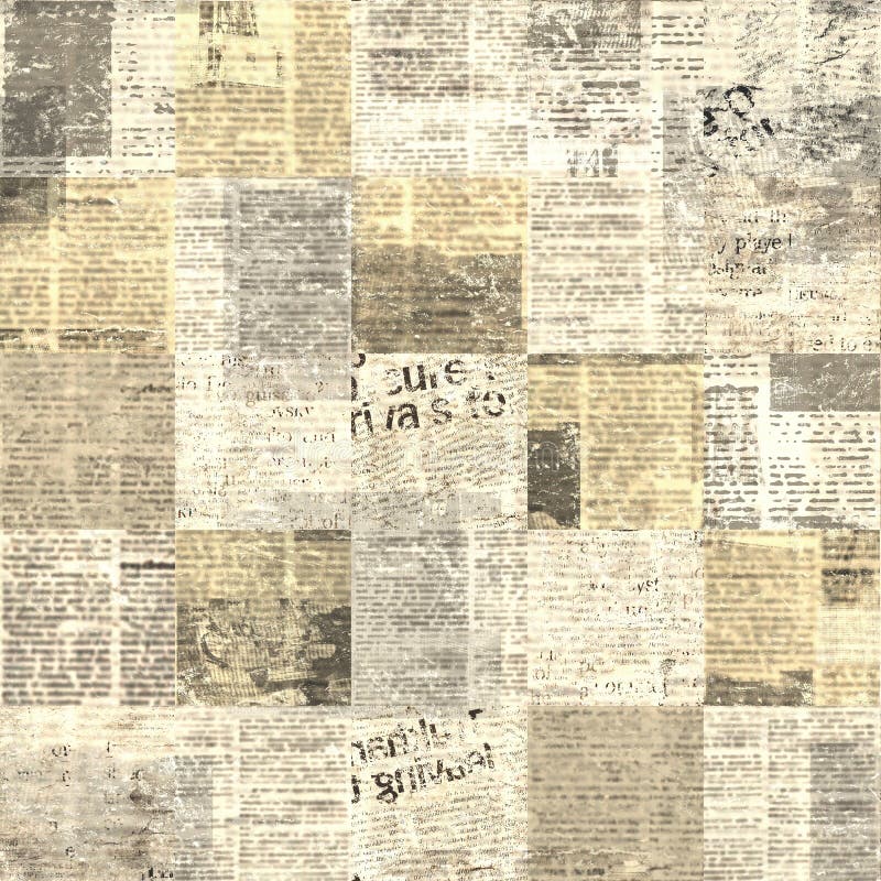 Newspaper Seamless Pattern with Old Vintage Unreadable Paper Texture  Background Stock Image - Image of endlessly, business: 199286905