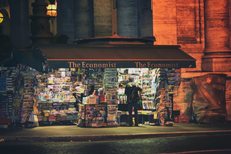 Newspaper stand in Rome stock images Newspaper stand in Rome stock images