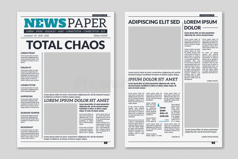 Newspaper Editorial Template from thumbs.dreamstime.com