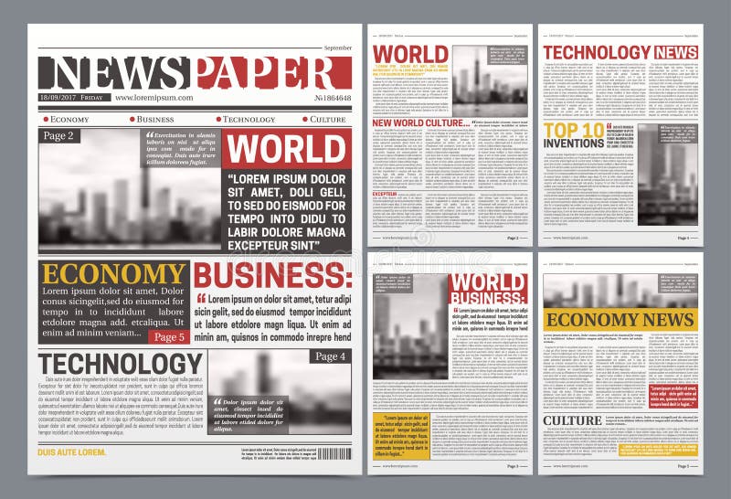 Free Editable Newspaper Template from thumbs.dreamstime.com