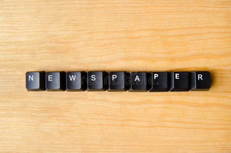 Newspaper word stock photo. Image of keyword, word, journalism 98423412