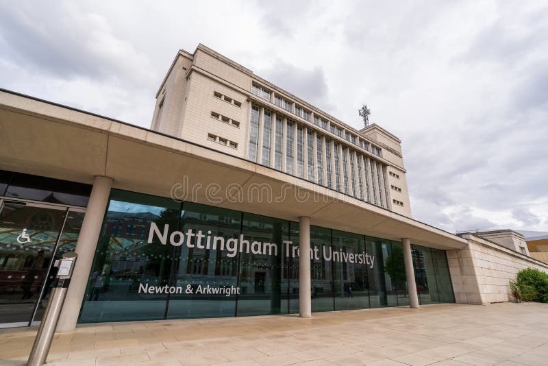 Nottingham, England - August 07, 2019: Newton and Arkwright Buildings Nottingham Trent University, Nottingham United Kingdom. Nottingham, England - August 07, 2019: Newton and Arkwright Buildings Nottingham Trent University, Nottingham United Kingdom