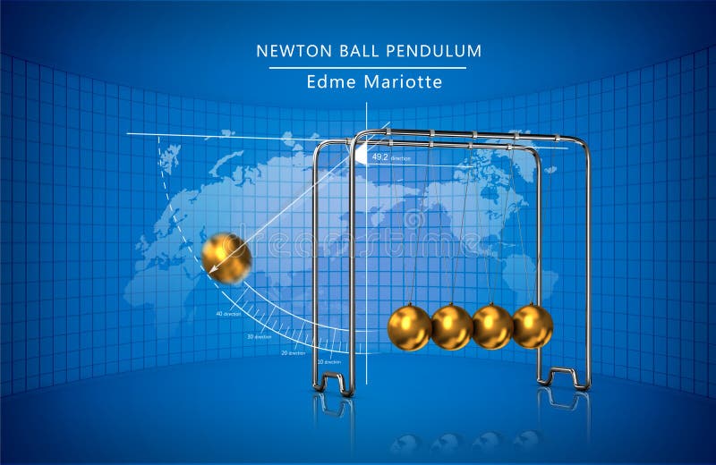 Newton Ball Pendulum Movement Laws Stock Illustration Illustration of