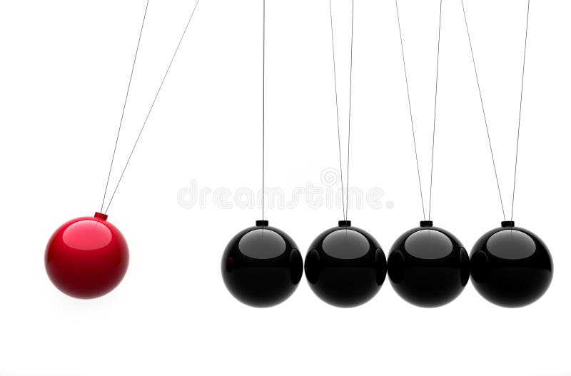 Newton's cradle concept vector illustration