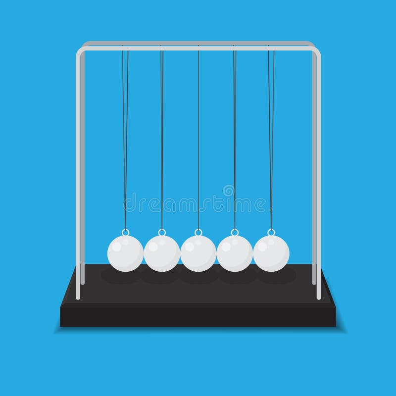 Newton`s Cradle . stock vector. Illustration of concept 157436415