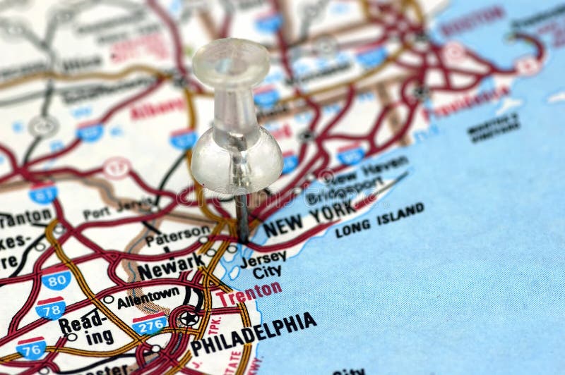 Neww York in map royalty free stock image