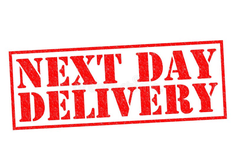 NEXT DAY DELIVERY stock illustration. Illustration of heading - 87998796
