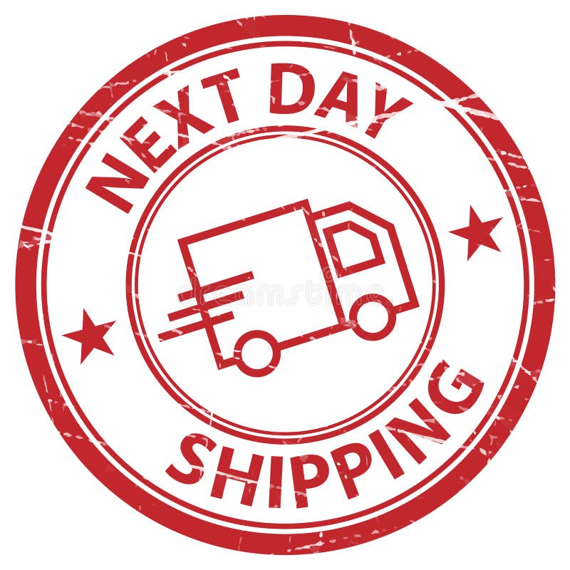 Next Day Shipping, Rubber Stamp, Vector Illustration Stock Vector