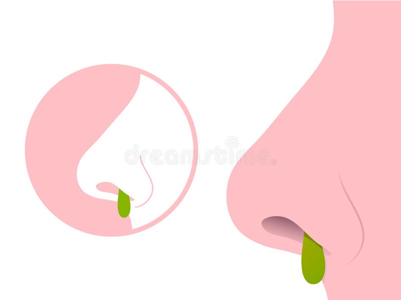 Nez avec le pictogramme répugnant de booger illustration stock Nez avec le pictogramme répugnant de booger illustration stock
