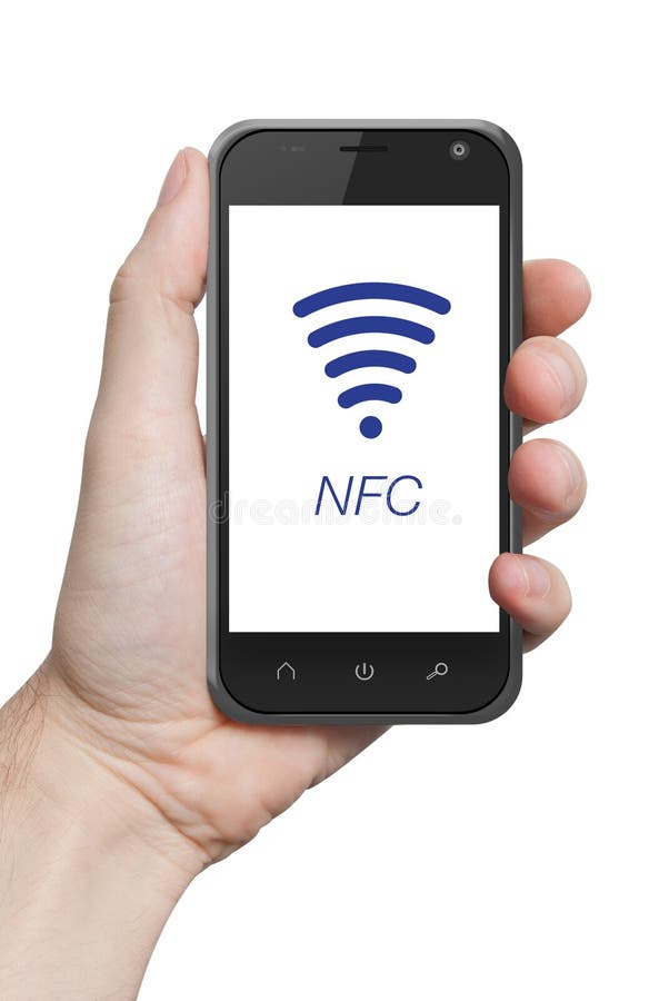 NFC near field communication stock photo