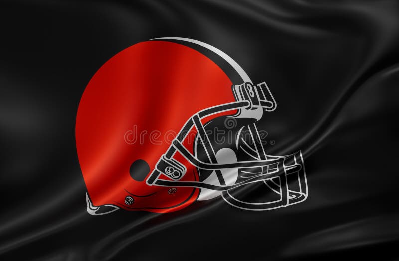 Cleveland Browns Black Background Flag