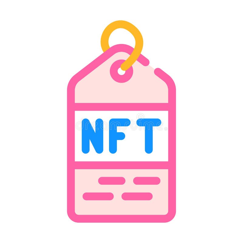 NFT price tag icon set in different styles. Isolated vector flat Stock  Vector