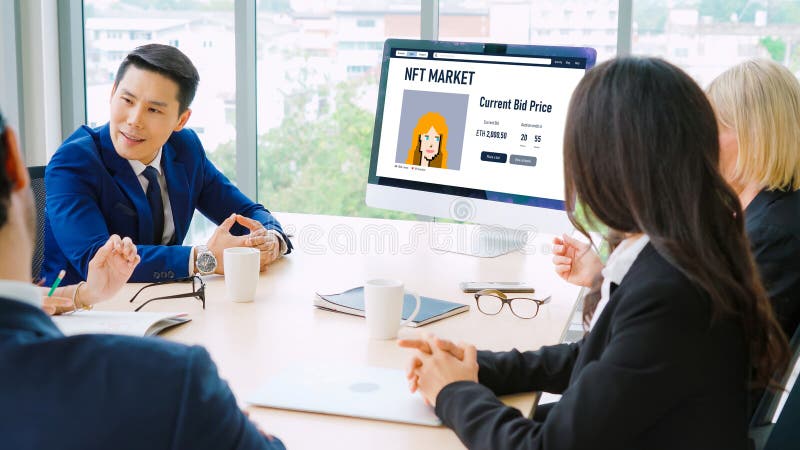 Nft marketplace предоставляет модный канал продаж для цифрового художника стоковые фотографии rf