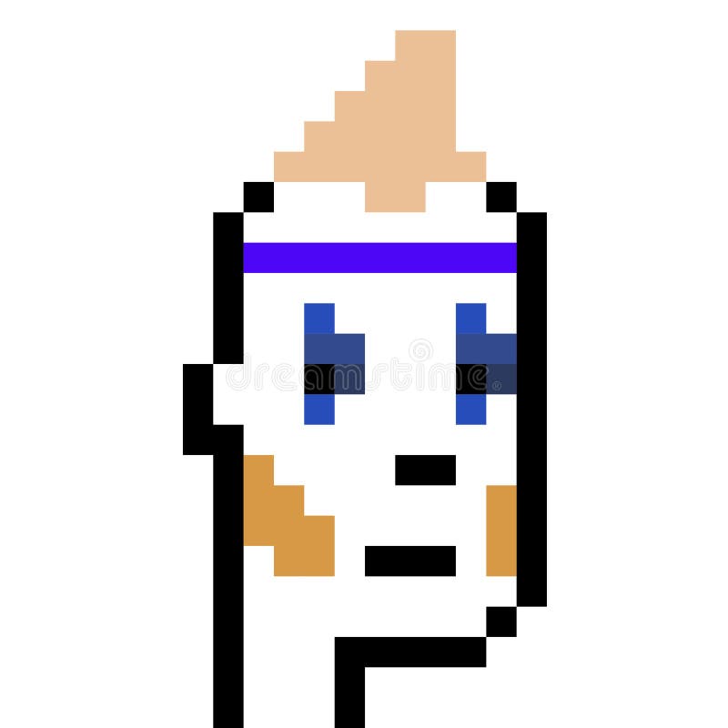 Nft nicht fungibel Token krypto art crypto punks nft block kette pixel art zeichen im hintergrund vektor abbildung