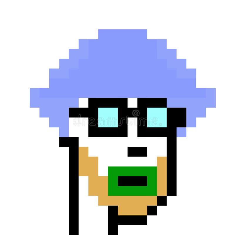 Nft nicht fungibel Token krypto art crypto punks nft block kette pixel art zeichen im hintergrund vektor abbildung